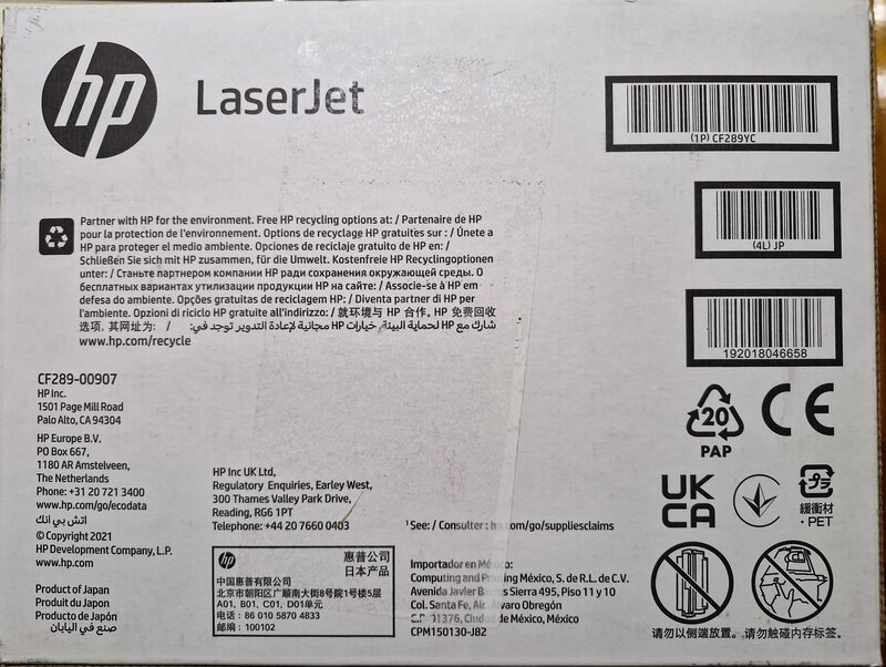 Cartus Toner  HP CF 289YC